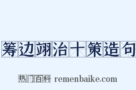 筹边翊治十策造句是什么意思的图片
